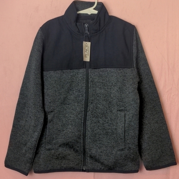 The Children's Place Blue Fleece Full Zip Jacket with Pockets size Medium - Picture 1 of 6